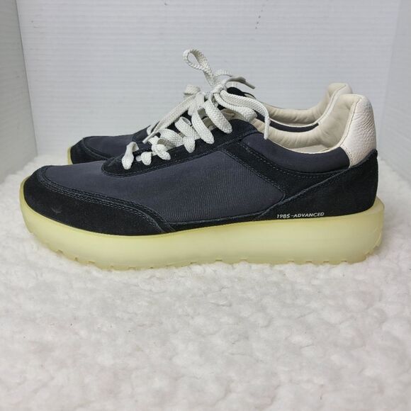 Massimo Dutti Men'Sneaker Size 11 Black Suede Leather Lace Up Shoes - Picture 3 of 11